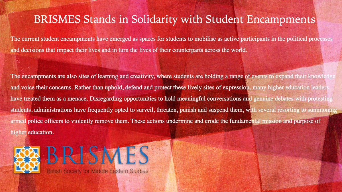 @OfficialBrismes supports the #StudentEncapments. Read full statement ➡️bit.ly/brismes-statem…