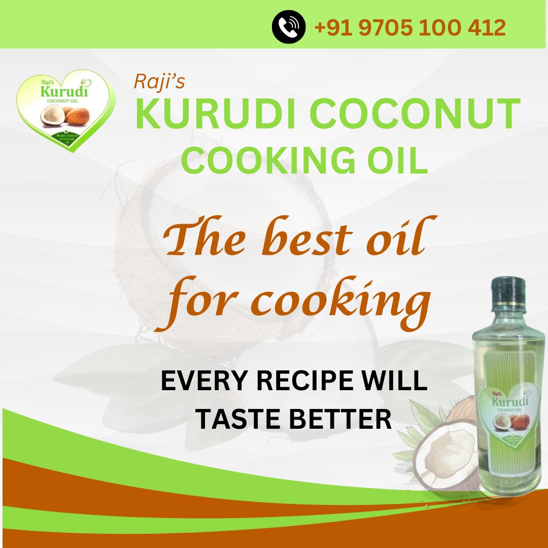 Experience the difference with high quality kurudi coconut cocking oil. Ready to level up your cooking game with kurudi coconut oil #CoconutOil #HealthyCooking #Nutrition #CleanEating #Foodie #FoodInspiration #KitchenEssentials #HealthyLiving #CookingTips
