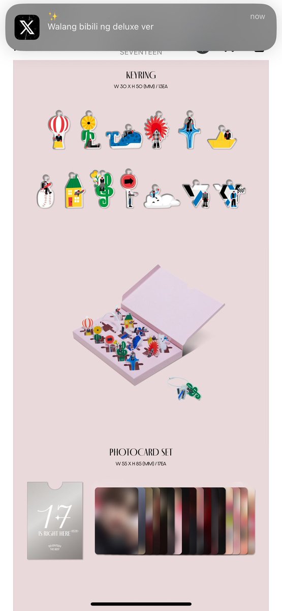 celestecartz's tweet image. WTS LFB | 17 is HERE AGAIN DELUXE VERSION

-OTHER INCLUSION = 500
-MEMBER SET (PC + PHOTOBOOK + KEYRING) = 200PHP each member

A + B PAIRING (B CAN MINE ALONE) 

A: JH SC JS WW MG MH HS
B: JN WZ DK SK VN DN

PAYO once all set is taken