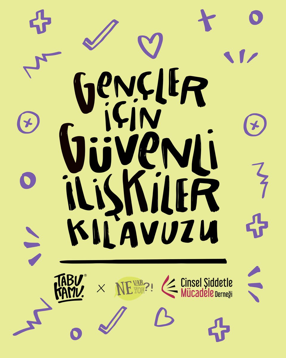 Gençler İçin Güvenli İlişkiler Kılavuzu yayında!

Cinsel Şiddetle Mücadele Derneğinin <a href="/cs_mucadele/">Cinsel Şiddetle Mücadele Derneği</a> Ne Var Ne Yok?! Gençlik Programı ve <a href="/tabukamu/">tabukamu</a> olarak son iki yıldır güvenli ilişkiler üzerine ürettiğimiz içerikleri bu kılavuzda bir araya getirdik. 

Tık: rb.gy/8bq88s