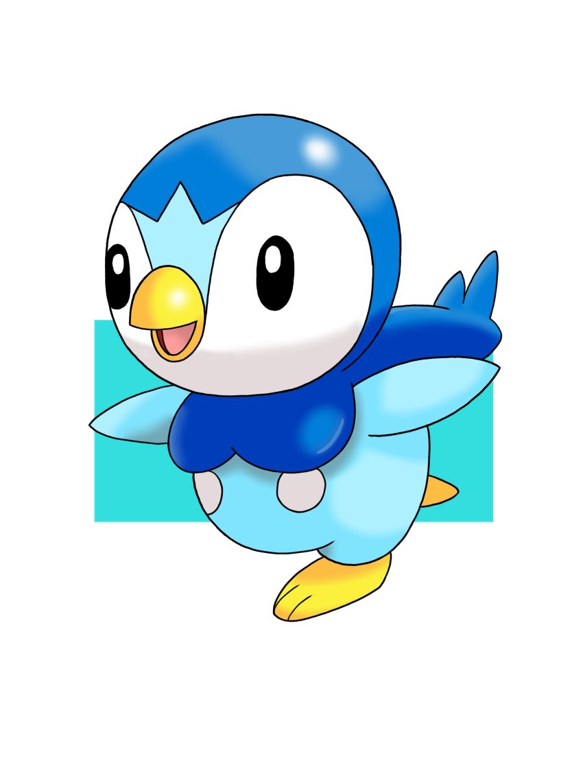 piplup solo smile open mouth standing full body :d tongue  illustration images