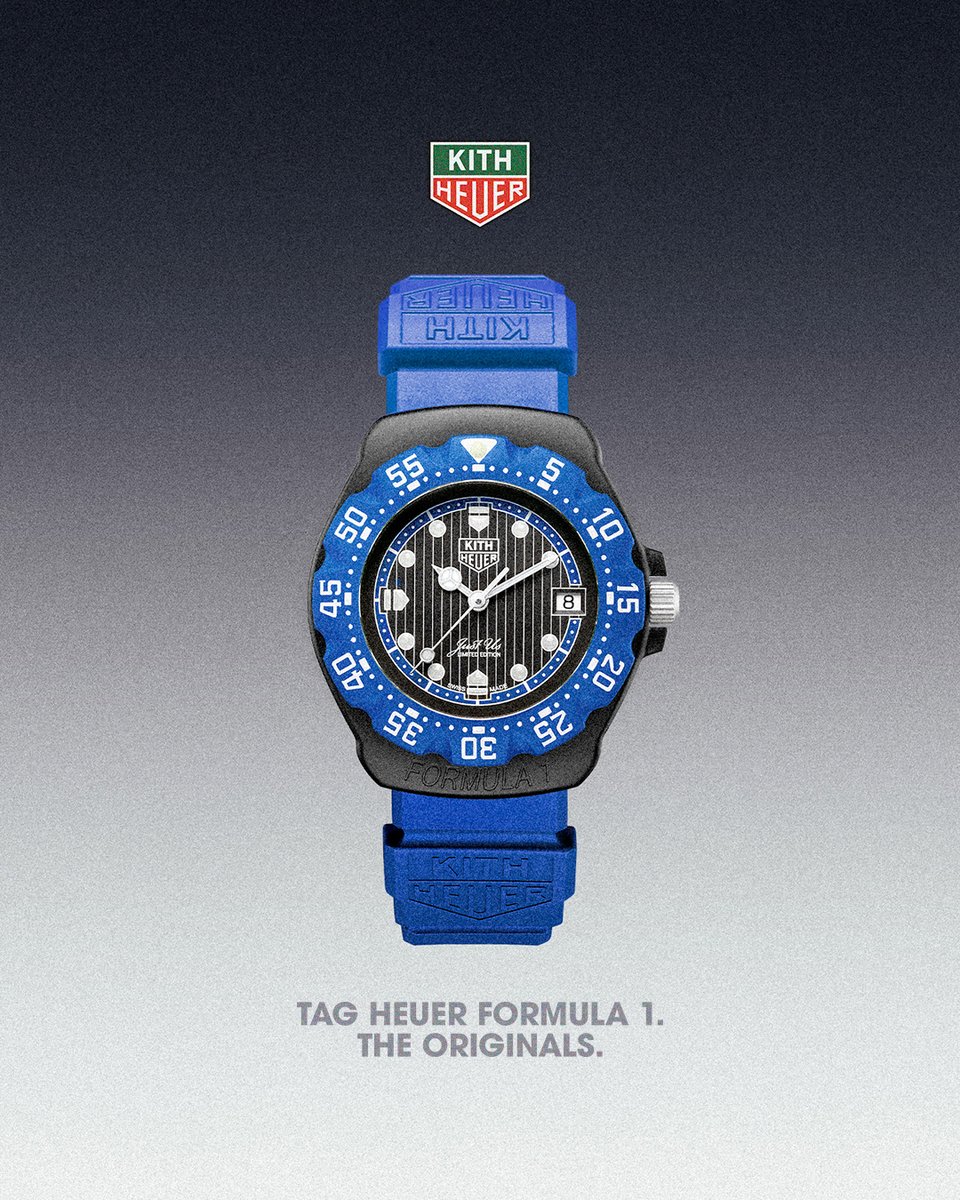 TAG HEUER FORMULA 1. THE ORIGINALS.

The exclusive 35 mm TAG Heuer Formula 1 | Kith watch exudes a striking motorsport energy, featuring a unique blue arnite unidirectional bezel with a 60-minute scale and contrasting white markings.

This model is now available in limited…