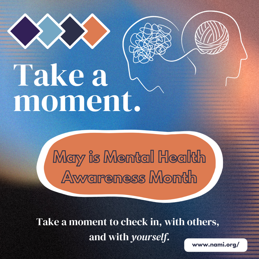 Amidst the national #MentalHealthCrisis, rising substance abuse, suicidality, & a mass loneliness epidemic, NAMI encourages us to #TakeAMoment This #MentalHealthAwareness Month, join MHN & NAMI in supporting the take a moment campaign ow.ly/qJyK50Rxw2n #MentalHealthMay
