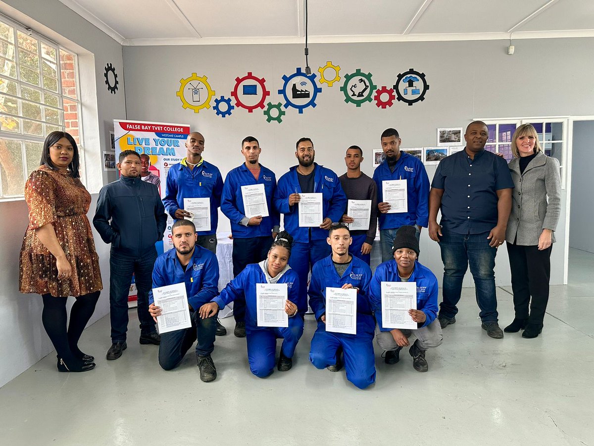 Exciting news!   False Bay TVET College celebrates the certification ceremony for its 1st accredited skills programme: Coded Welders group successfully completed their training, funded by CHIETA.
   
#SkillsProgramme #CodedWelders #CHIETA #TechnicalTraining #FalseBayTVETCollege