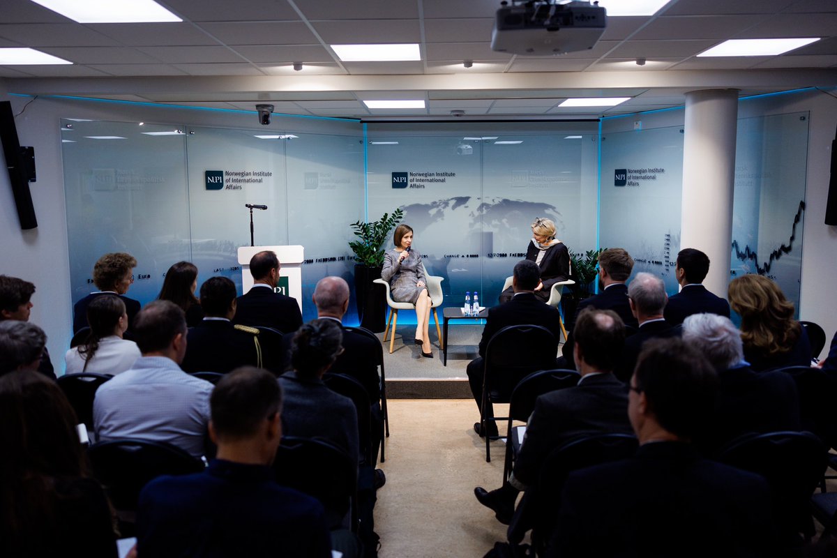 Thank you for hosting me at @NUPI today to discuss the stakes for European security in Moldova. A strong and democratic Moldova is a key piece of the European security puzzle, and I am grateful to Norway for its consistent support of our democracy.