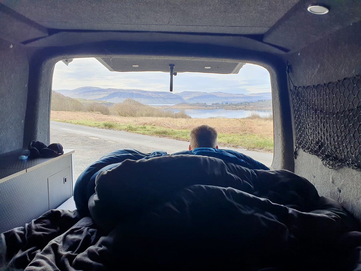 Waking up to perfect views over The Isle of Mull.
Piggl CAMPERVAN furniture offering the perfect night's sleep, storage space for all my gear for along weekend exploring and canoeing.
☕ Tea anyone? piggl.co.uk
#isleofmull #advanture #campervans #vwcampervan #vwcamper