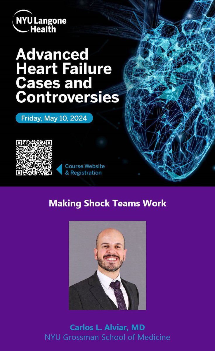 The ever-enthusiastic @carlosalviar will give his take on how #teamworkmakesthedreamwork 💥🔥4 DAYS AWAY🔥💥 bit.ly/NYUAHF24 Free for ANY trainee Code: 21824resifellow 50% off for attendings Code: 21824local   Endorsed by #HFSA #shock #CardioTwitter
