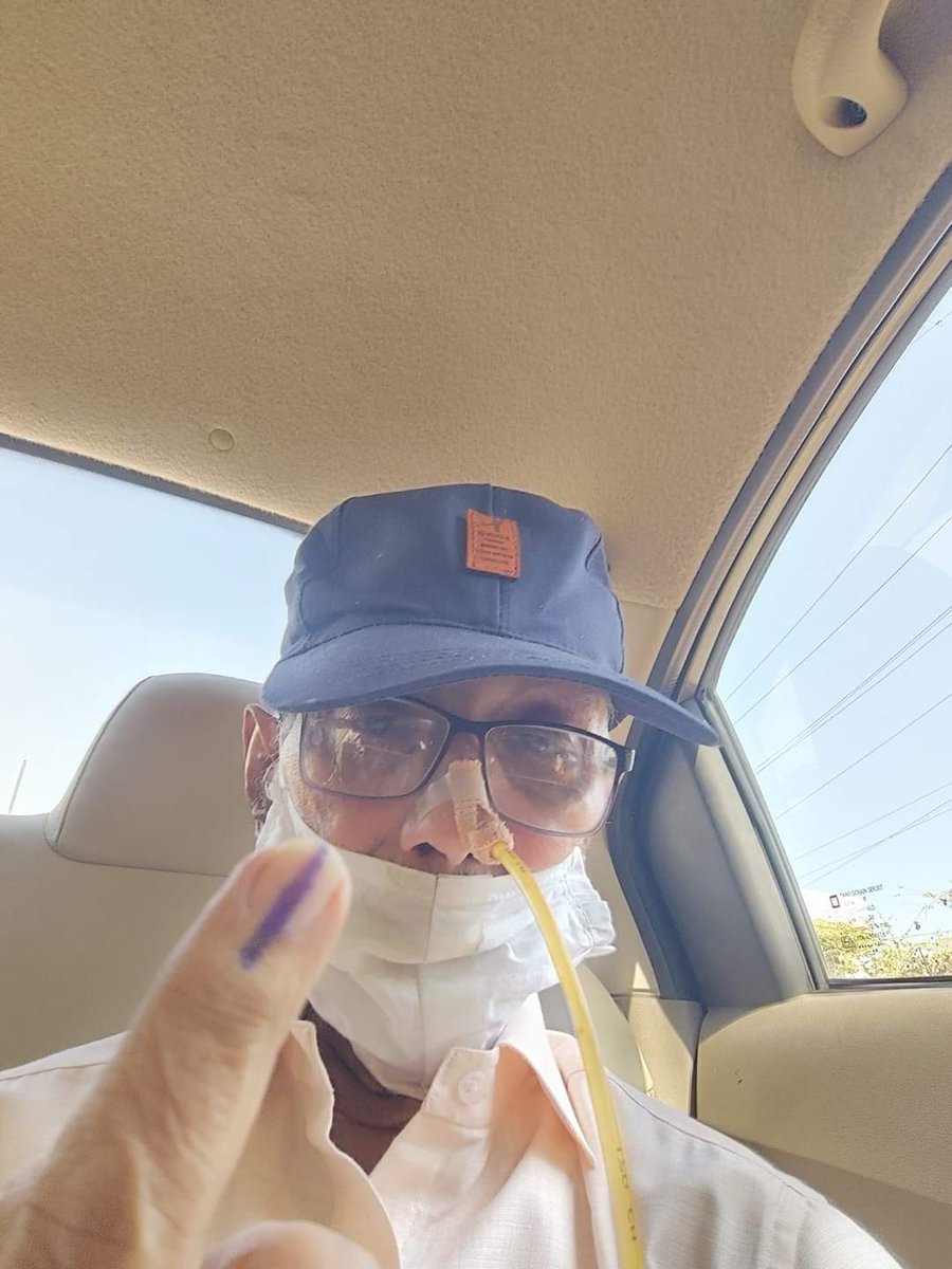 I got Inked ! Have You? Cancer Patient Voted, Showing absolute democratic service in Vadodara #Gujarat. #InkWaliSelfie #ChunavKaParv #DeshKaGarv #Elections2024 #LokSabhaElections2024