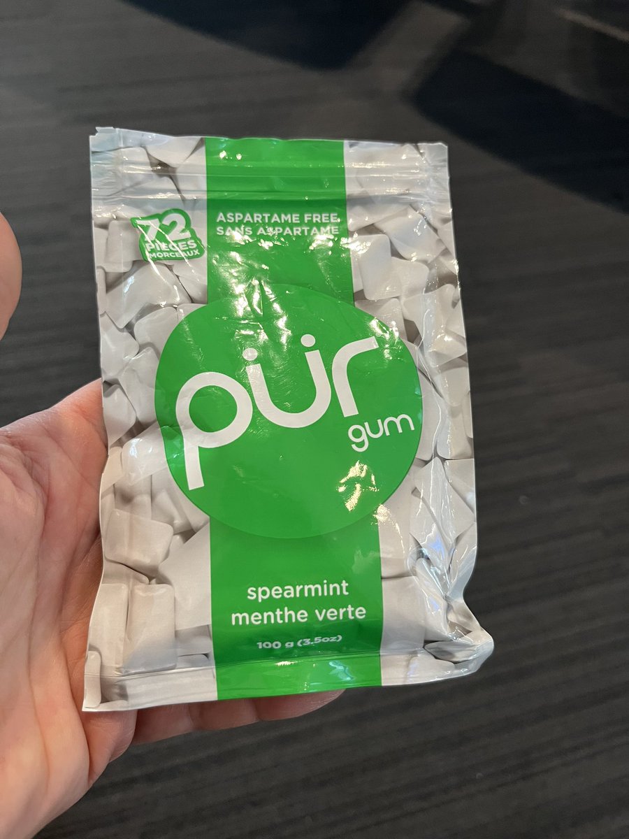 Artificial sweeteners have been poisoning our brains for decades. Try finding chewing gum without aspartame. 

Protip: You can't, so I did. 

This brand avoids artificial sweeteners altogether, and it even uses sunflower lecithin instead of GMO soy! amazon.com/PUR-Gum-Spearm… #ad