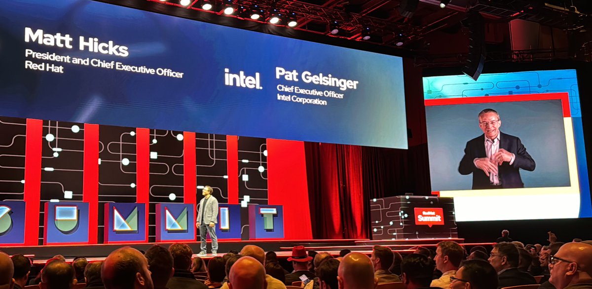 #PatGelsinger of @Intel joins #MattHicks to discuss AI adoption and how to simplify using an #OpenEcosystems #RedHatSummit @theCUBEresearch