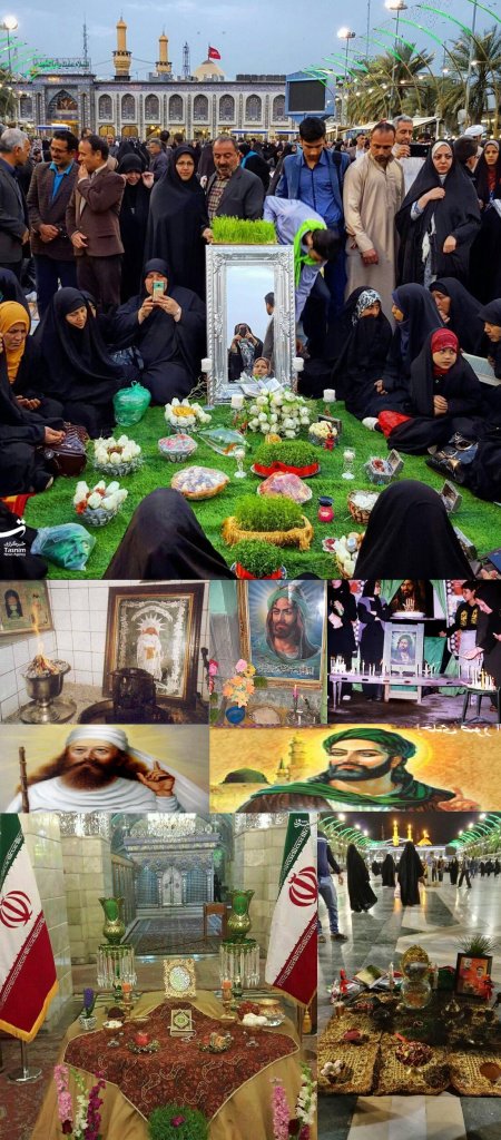 Did you know that the Rafidah have rituals where they dedicate sufrahs (cloth on which they serve food) to their buried saints (including on Majoosi Nowruz) and then invoke them? But Tarawih is bid'ah, you know. #Iran #dajjal #70000Jews