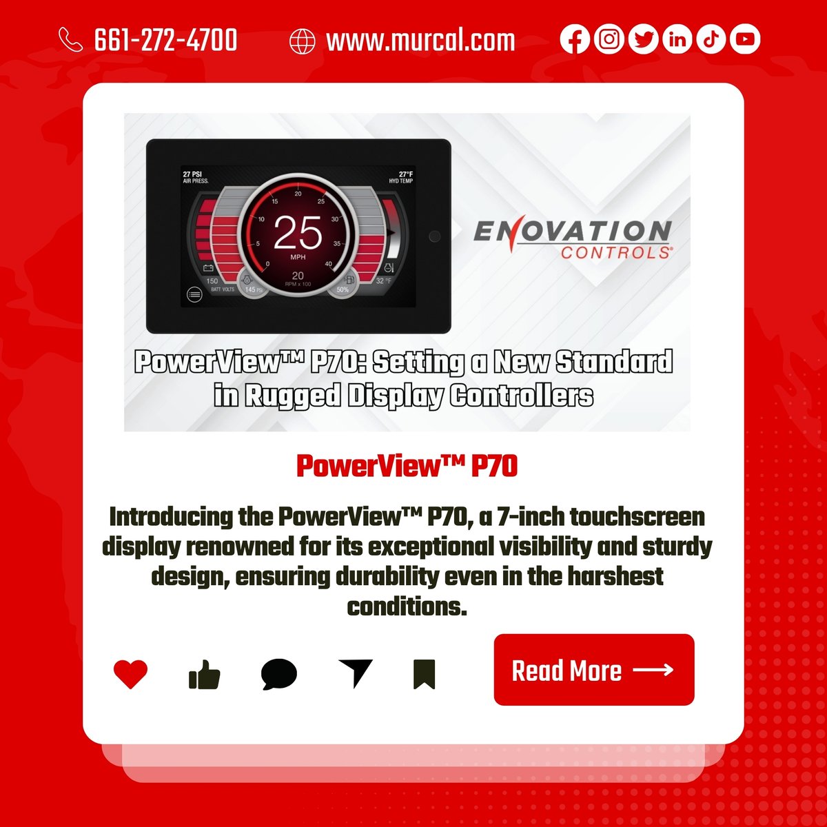 Check out our #ExpertAdvice 💡 article with information about the new PowerView™ P70, Setting a New Standard in Rugged Display Controllers!

murcal.com/blog/powerview…

#NewArticle #ArticleAlert #PowerViewP70 #RuggedDisplay #DisplayControllers #TechNews #ProductLaunch #Innovation