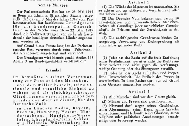 #OTD, May 8, 1949, West Germany's Parliamentary Council adopted the Basic Law for the Federal Republic. It embodies Germany’s commitment to democratic values, human rights, and the rule of law, and endures to this day. Congratulations on the 75th Anniversary of the #Grundgesetz!