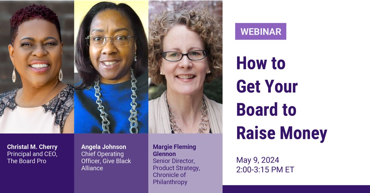 What does it take to create a vibrant culture of fundraising among board members? Join us on May 9th for our #philwebinar to learn from two fundraisers with decades of experience inspiring board members to bring in money. Register now! 👉 bit.ly/3QxpKnv @giveblackall