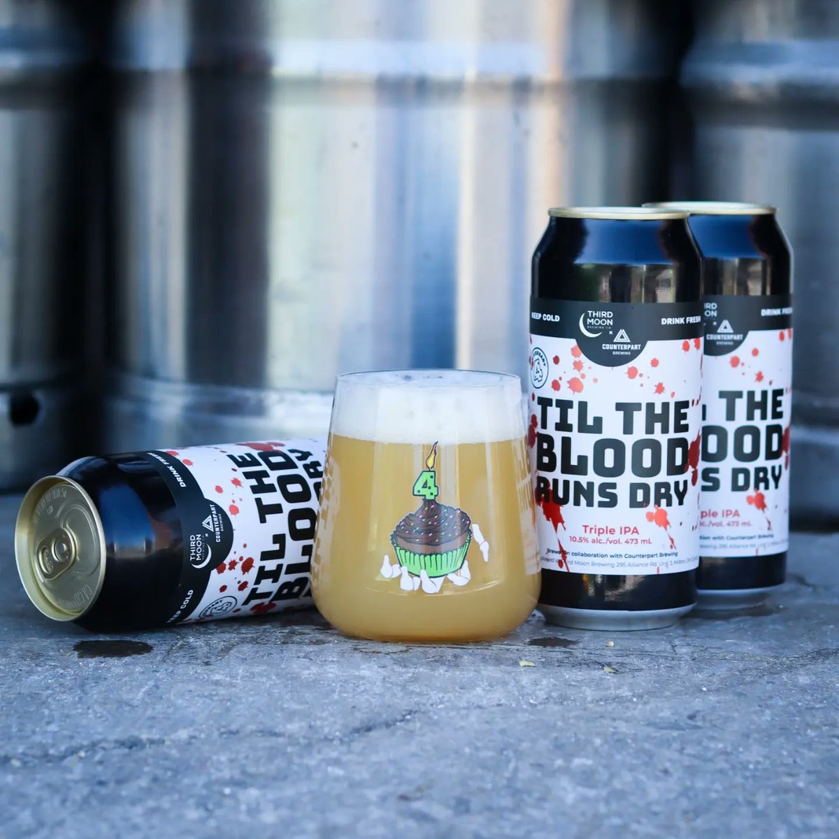 Anniversary beer #4 Next up for our 4th anniversary, we have a collaboration with our good friends Counterpart Brewing - Til The Blood Runs Dry See our Instagram for full details 🍻