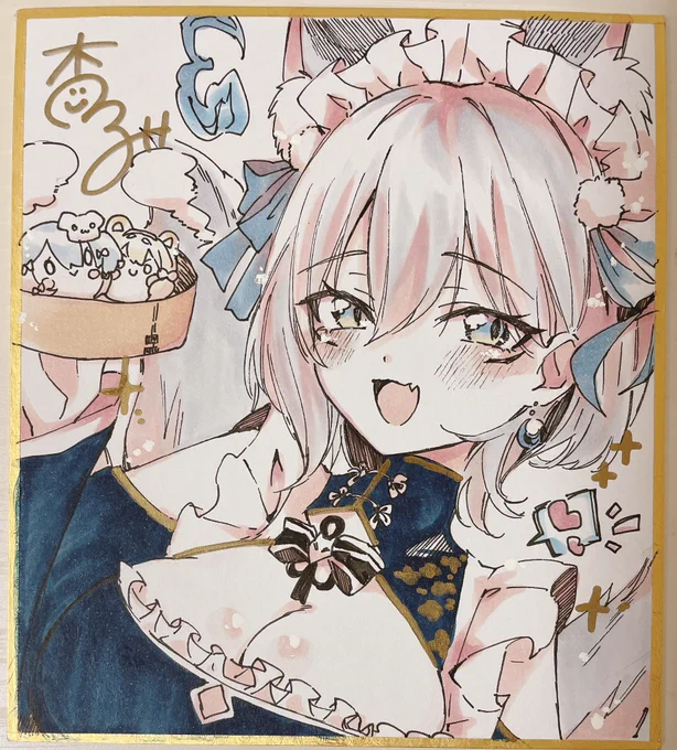 前回描いた色紙たち①✧* 甘雨/刻晴/稲荷いろは ✧*。オーダーありがとうございましたෆ 