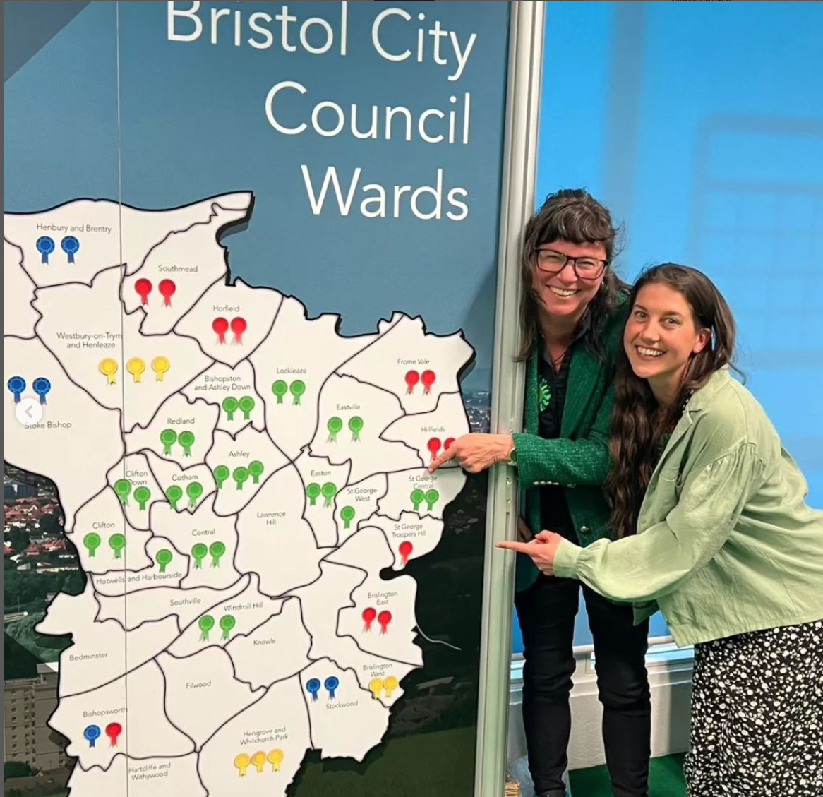 Congratulations to our co-coordinator, Cara Lavan, for winning a seat on St.George Central ward, Bristol City Council! 👏🏻🎉🌱💚