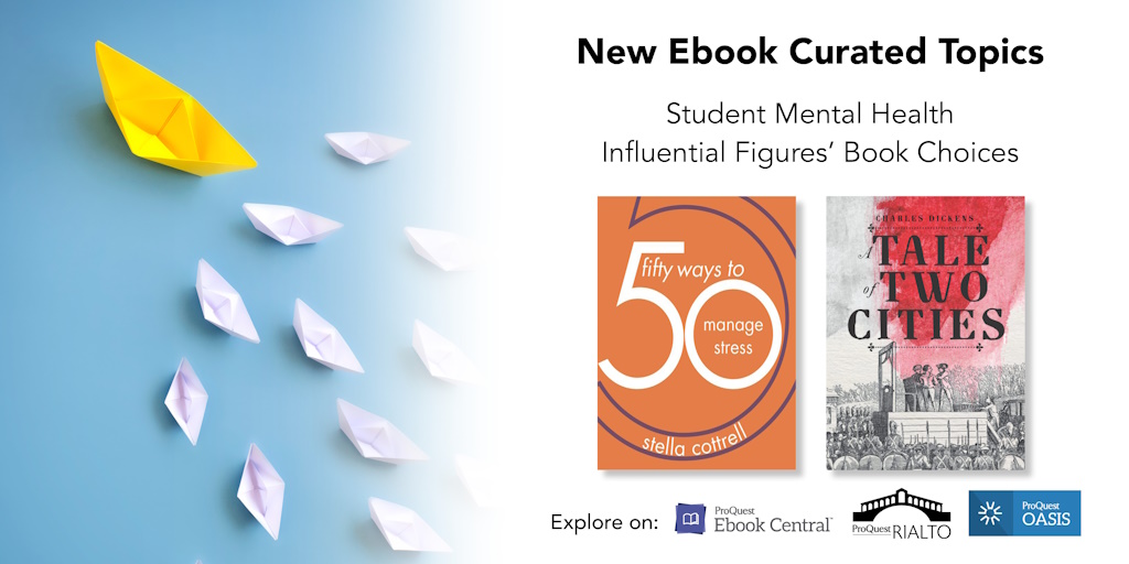 Looking to boost your library’s collection with hand-selected ebooks on student mental health this #MentalHealth Awareness Month? Check out our latest Curated Topic on LibCentral, Rialto and OASIS. Learn more: about.proquest.com/en/customer-ca… #ProQuestCuratedTopics