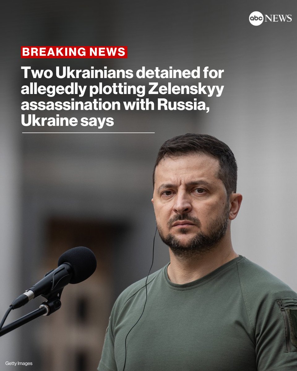 BREAKING: Two colonels in Ukraine's State Protection Service were recruited by Russia and have been detained as part of a group planning to assassinate Ukrainian Pres. Zelenskyy, Ukrainian officials said Tuesday. trib.al/zrC9ZIU