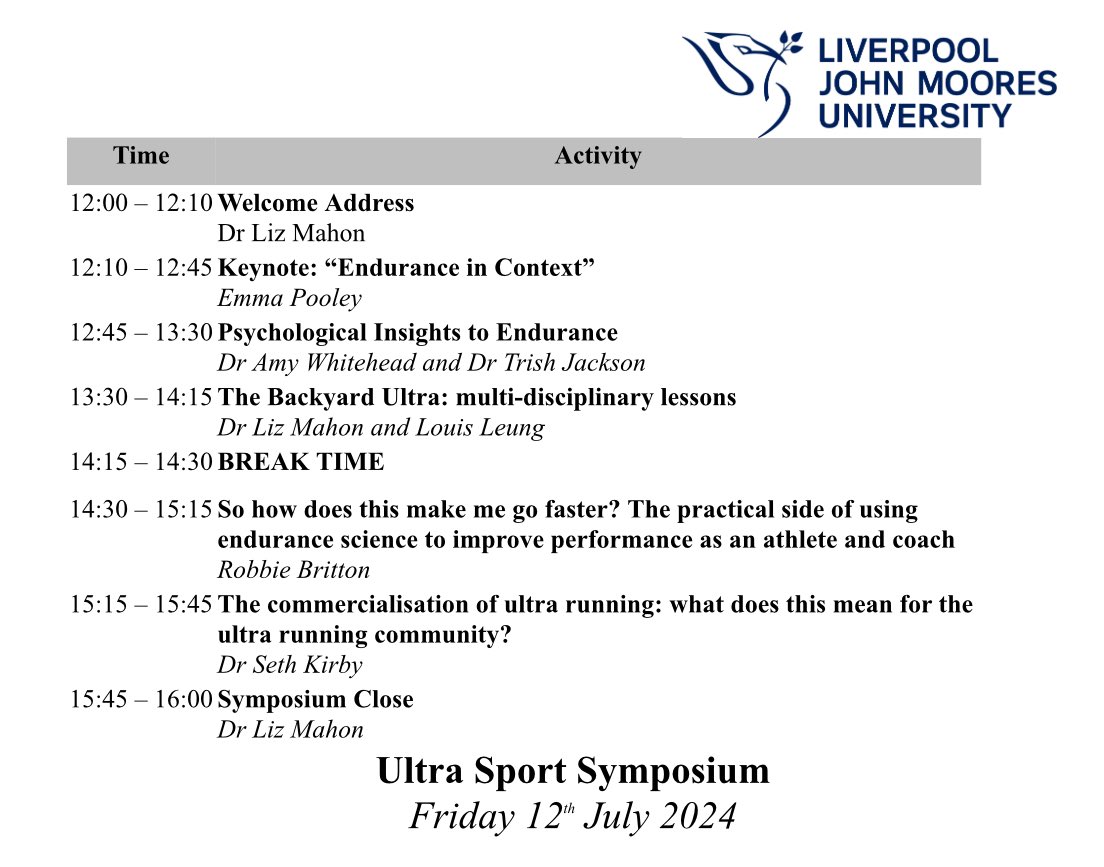 My fab colleague Dr Liz Mahon @Lizzmahon has organised a free online Endurance Symposium on 12th July 12-4pm 🤩 - aimed at coaches, athletes, academics & anyone interested in #endurance #sport sign up via Eventbrite eventbrite.co.uk/e/ultra-endura… #coaching #running #cycling