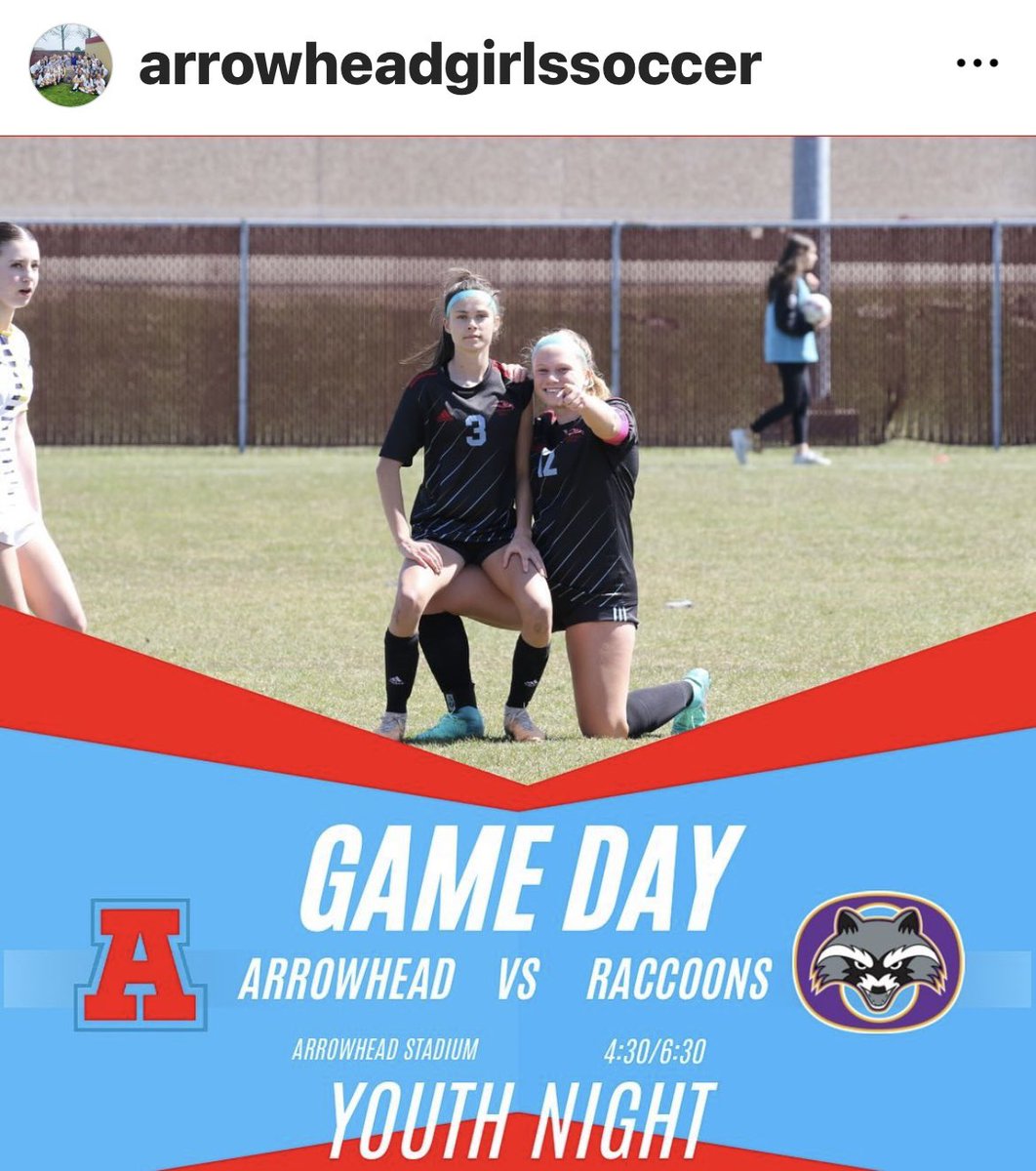 GAME DAY!!! ⚽️ 

🆚 Oconomowoc
🗓️ Today | May 7th
⏰ 6:30pm
📍 Arrowhead HS

@AHSGsoccer @PrepSoccer @ImYouthSoccer @ImCollegeSoccer @WisconsinSoccer @wiaawi @wissportsnet @MaxPreps