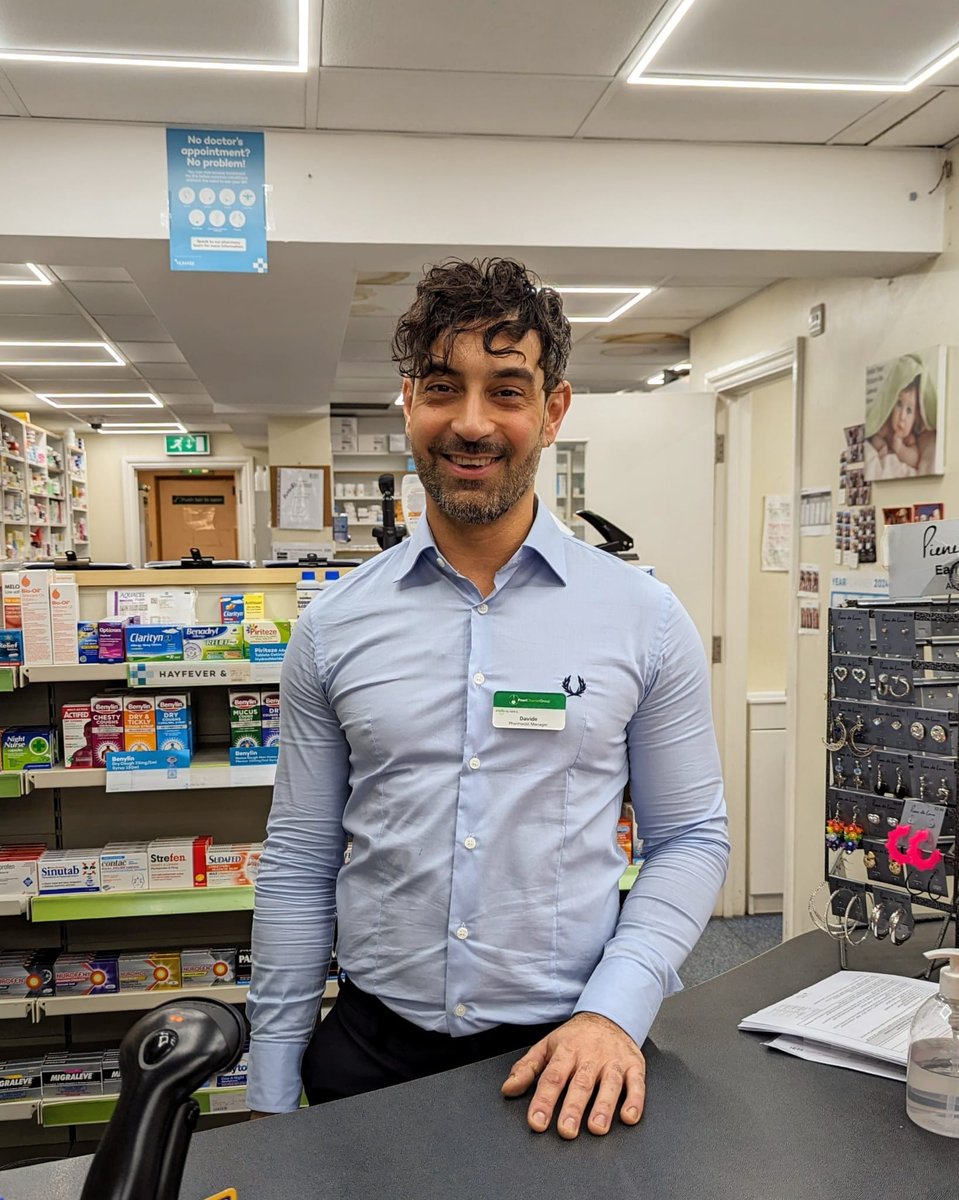 Meet Davide, the Pharmacy Manager at our Aukland Rogers branch in #Tooting! Davide says, 'We're here to provide you with prescription services, over-the-counter remedies, travel vaccinations, health screenings & consultations, vitamins & health supplements, & lots more! 1/3