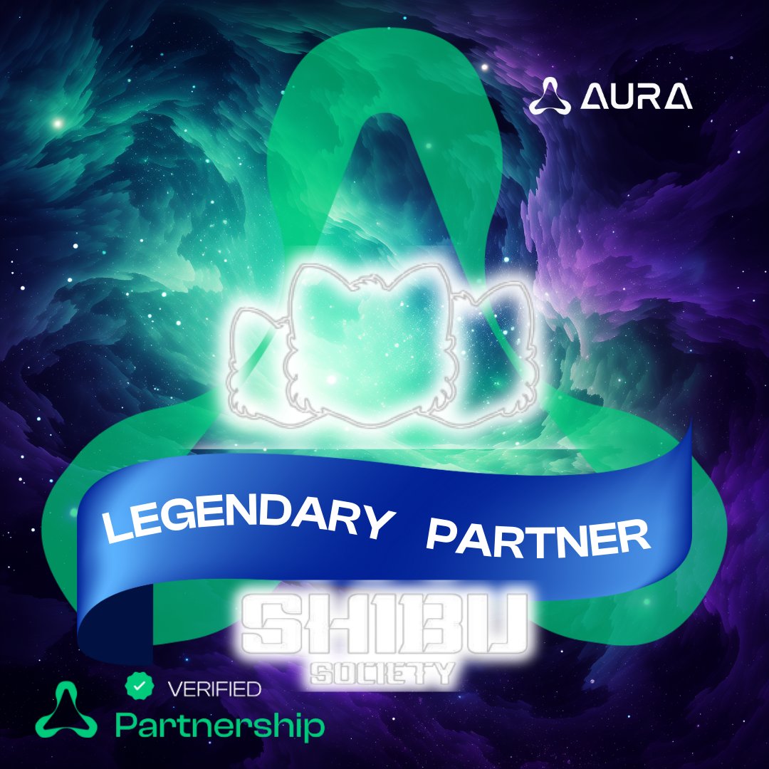Good Morning #NFTCommunity #CryptoCommunity #Web3Community 🌅 We are thrilled to announce that our Partnership with @AuraExchange has been brought up to the next level! @ShibuSocietyNFT is one of @Aura_Partners Legendary Partners! As one of AURA's first Partners, we are…