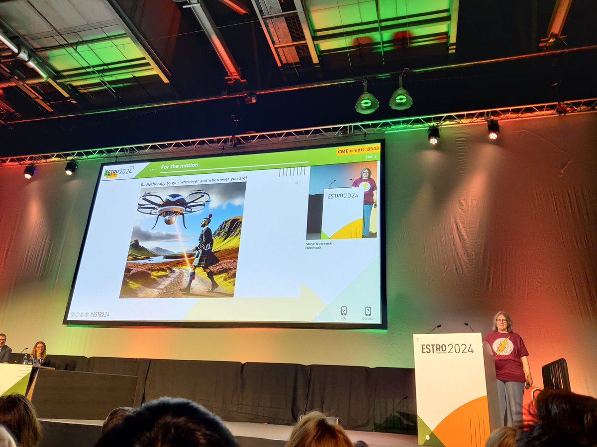 A very strong rebuttal in favour of the motion by @stinekorreman, although she might have bought my vote by giving my work a bit more airtime. #ESTRO2024