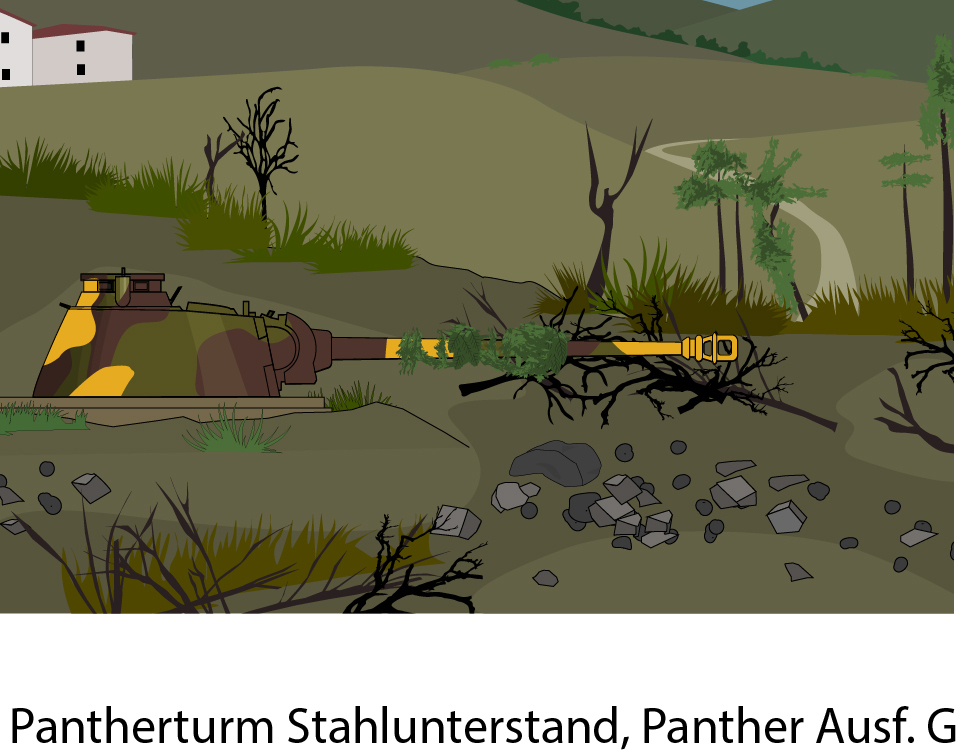 SimpleHistoryYT's tweet image. Pantherturm Stahlunterstand, Panther Ausf. G