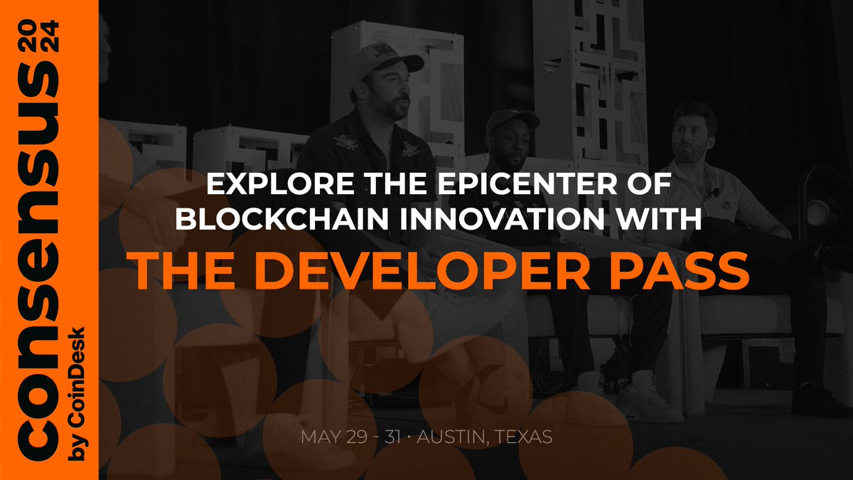 🛠️ Elevate your blockchain expertise at #Consensus2024 with a Developer Pass for only $299. You'll get access to exclusive workshops, thought leader insights and peer networking. Act fast — prices go up after May 9. 🔐 consensus2024.coindesk.com/register/devel…