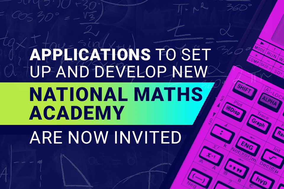 Our new National Academy for Mathematical Sciences will champion a vital subject for cutting-edge discovery, new jobs and our economy 🧮 From today until 4 June we’re inviting organisations to apply for up to £6m to deliver the Academy 👇 gov.uk/government/pub…
