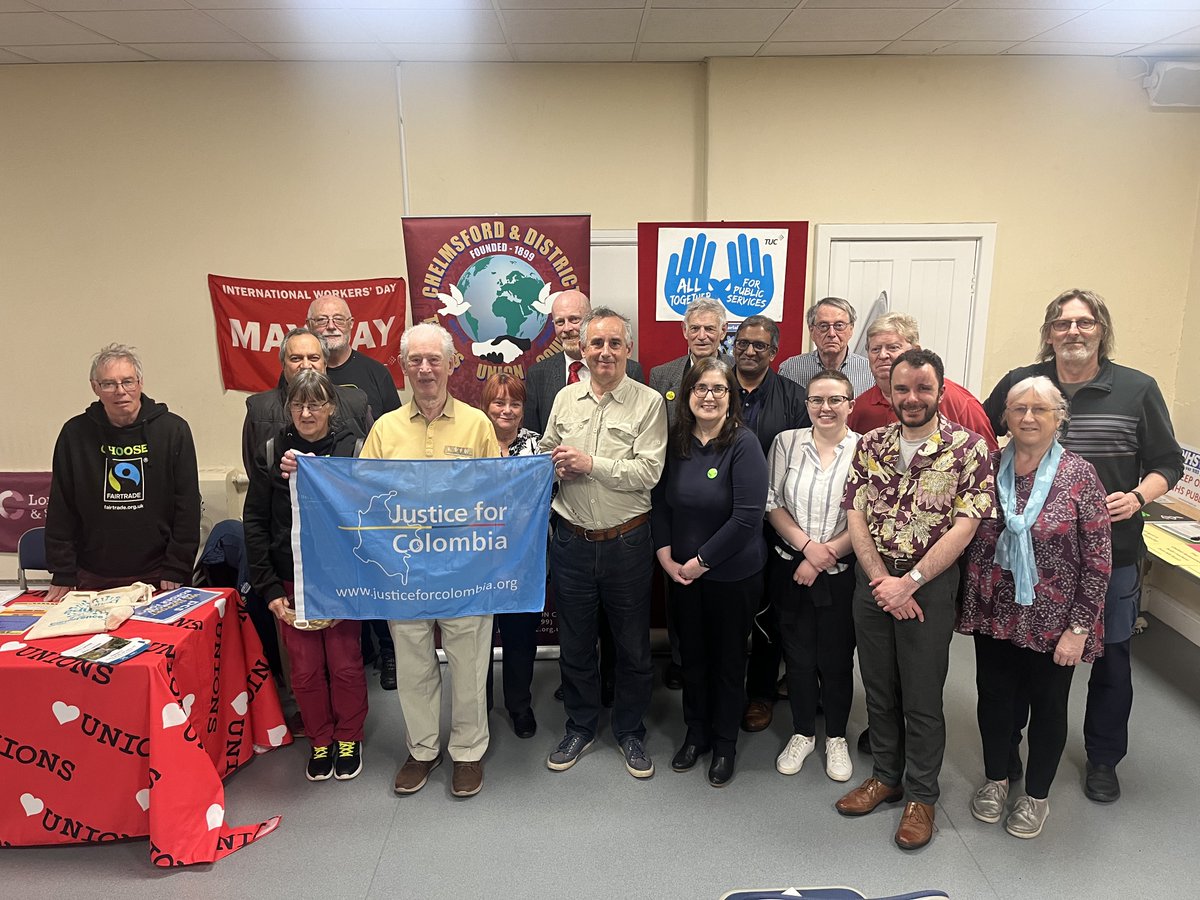 Great May Day meeting with Chelmsford Trades Council - thanks to everyone who came! If you would like a JFC speaker to join your trade union meeting, drop us a message via social media or our website.