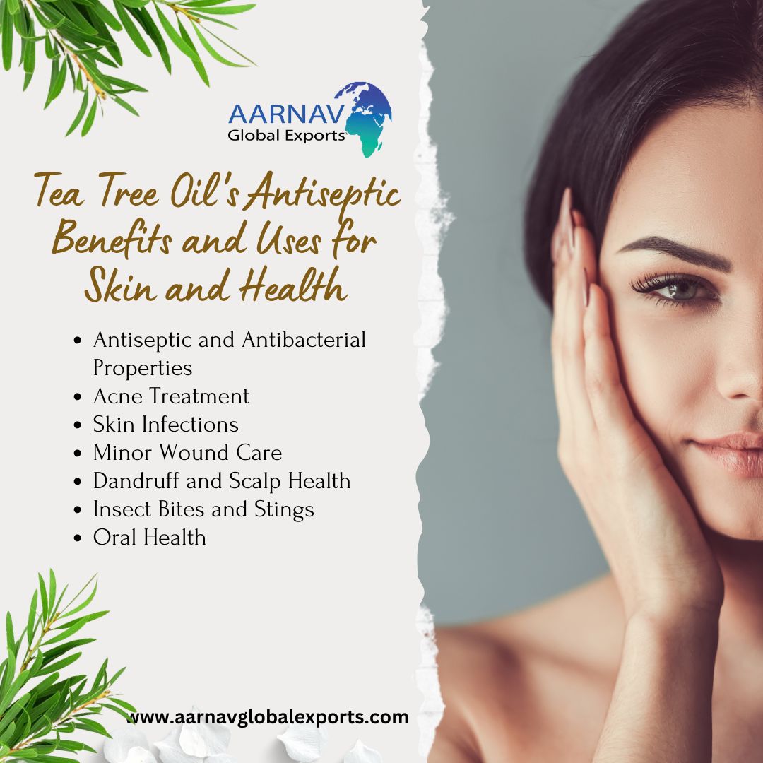 Did you know that tea tree essential oil is a powerhouse of natural goodness? From its potent antiseptic properties to its versatile uses for skin and health.

For bulk orders and To know more, click shorturl.at/bgtGZ

#TeaTreeOil #Antiseptic #Skincare #Wellness