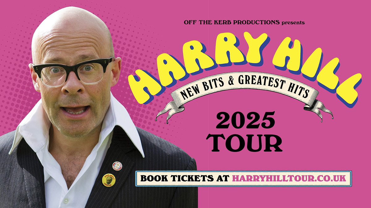 Harry Hill Greatest Hits Tour comes to Tivoli Theatre #Aberdeen Thursday 22 May 2025. Tickets on sale this Friday from 11am at aberdeenperformingarts.com and mintofmontrose.com #HarryHill #HarryHillTour #Comedy