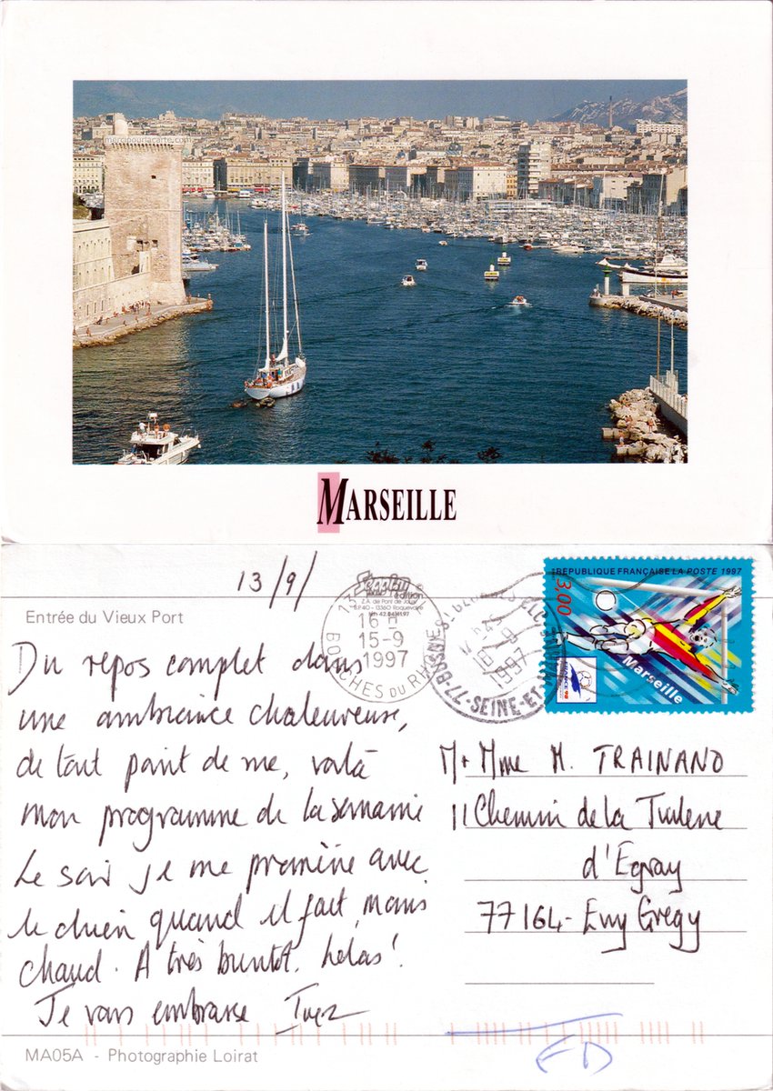 Marseille - Entrée du Vieux Port - 1997

Voir mercipourlacarte.com/picture?/8047/

Photographie Loirat

#bateauxdeplaisance #BouchesduRhone #FortSaintJean #Marseille #port #portdeplaisance #TourduroiRene #VieuxPort #ville
#CartePostale #CartesPostales #postcard #postcards #frenchpostcards