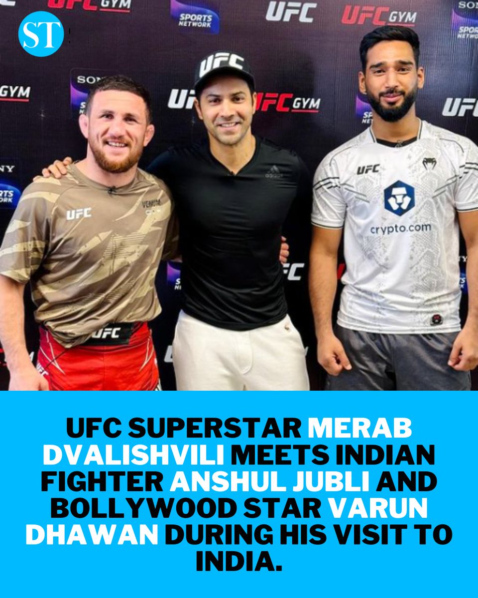 Varun Dhawan 'I had the chance to train with top bantamweight @MerabDvalishvili, and wow, what power and control. @anshuljubli_ , our Indian prospect, is on a great path. Always great to see him.'

#UFC302 #UFC #ufcfightnight