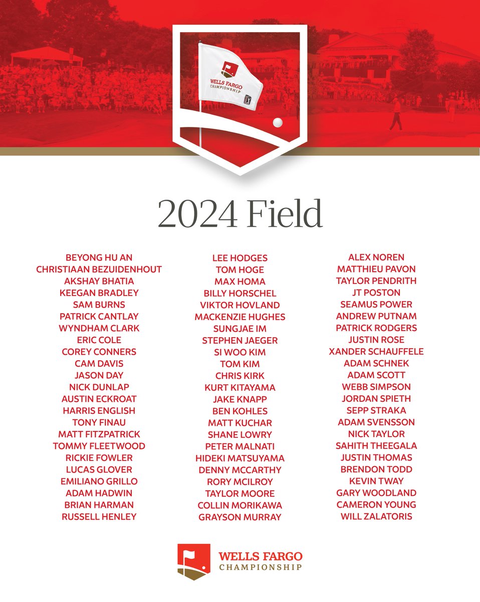 The field is set and it's looking stacked! Who are you cheering for this week? ⛳
#SeeYouThere