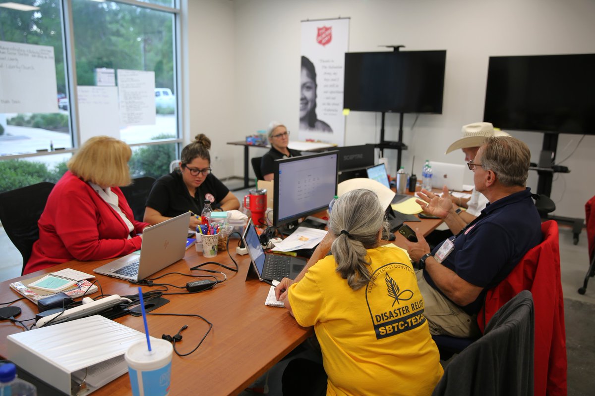The Salvation Army has established a base camp for current Southeast Texas flood response operations in Houston. The Incident Management Team is up and running as well as a field kitchen scheduled to serve 3,500 meals a day. #HopeIsOnTheWay #TexasFloods helpsalvationarmy.org