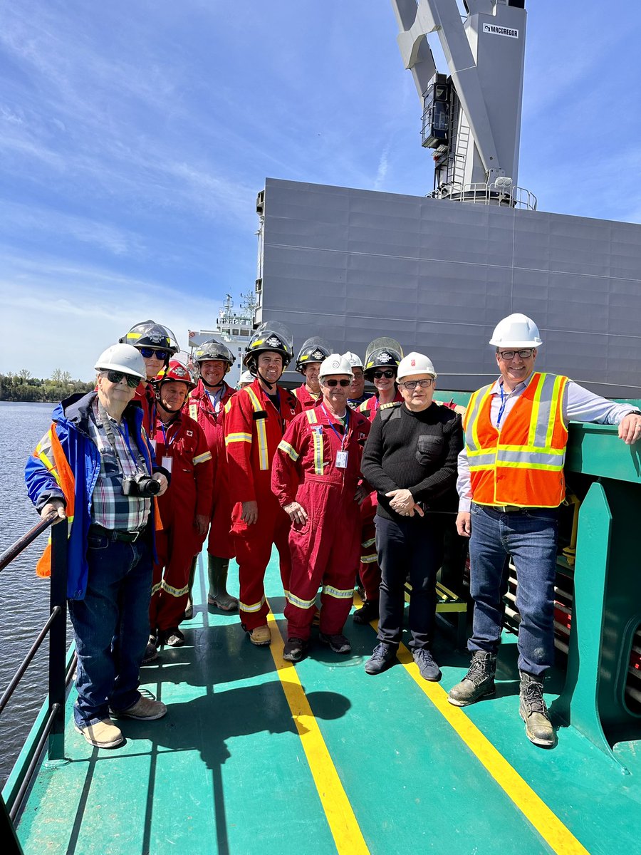 Honoured to be invited aboard Polsteam Dabie by Captain Piotr Mikolajczyk and celebrate their maiden voyage! We peered into the hold to watch steel being unloaded, explored the bridge and listened to stories of their voyage. A special day ! #greatlakes #maidenvoyage