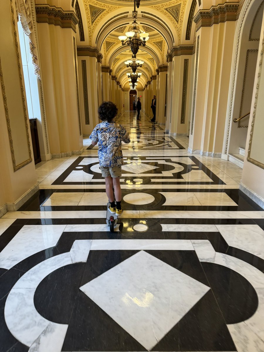 No matter what role or title I may carry in my lifetime. The greatest of all times will always be “Dad”. These are the memories I will cherish forever. My son riding his scooter in the Capitol and sitting with me on the House chamber floor during votes. My son, your children,