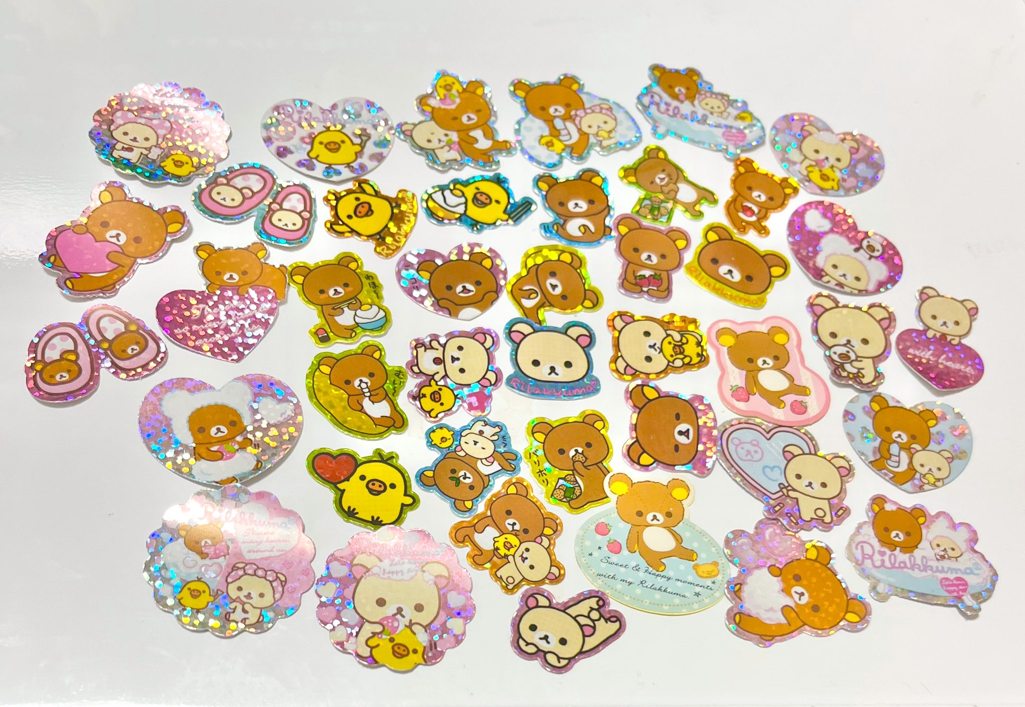 平成女児　平成レトロ リラックマ まめゴマ ぷっくりシール フレークシール　大量 平成女児 平成レトロ リラックマ まめゴマ ぷっくりシール フレーク