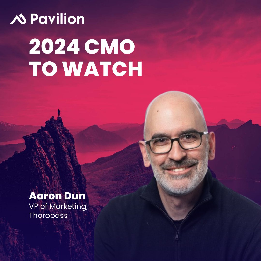 Beyond proud to see our very own fearless marketing leader, Aaron Dun, has been listed on @Join_Pavilion's CMOs to watch 👀 Great companies are built by great leaders... joinpavilion.com/50-cmos-to-wat…