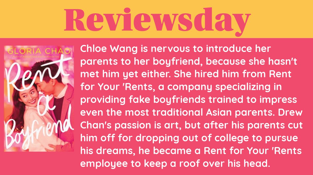 Reviewsday: Rent a Boyfriend by @gloriacchao “entertainingly explores embracing life's challenges, navigating strict cultural viewpoints, and learning to be the person you know in your heart you should be.” Check it out today. #WeAreMehlville @Mehlville_HS