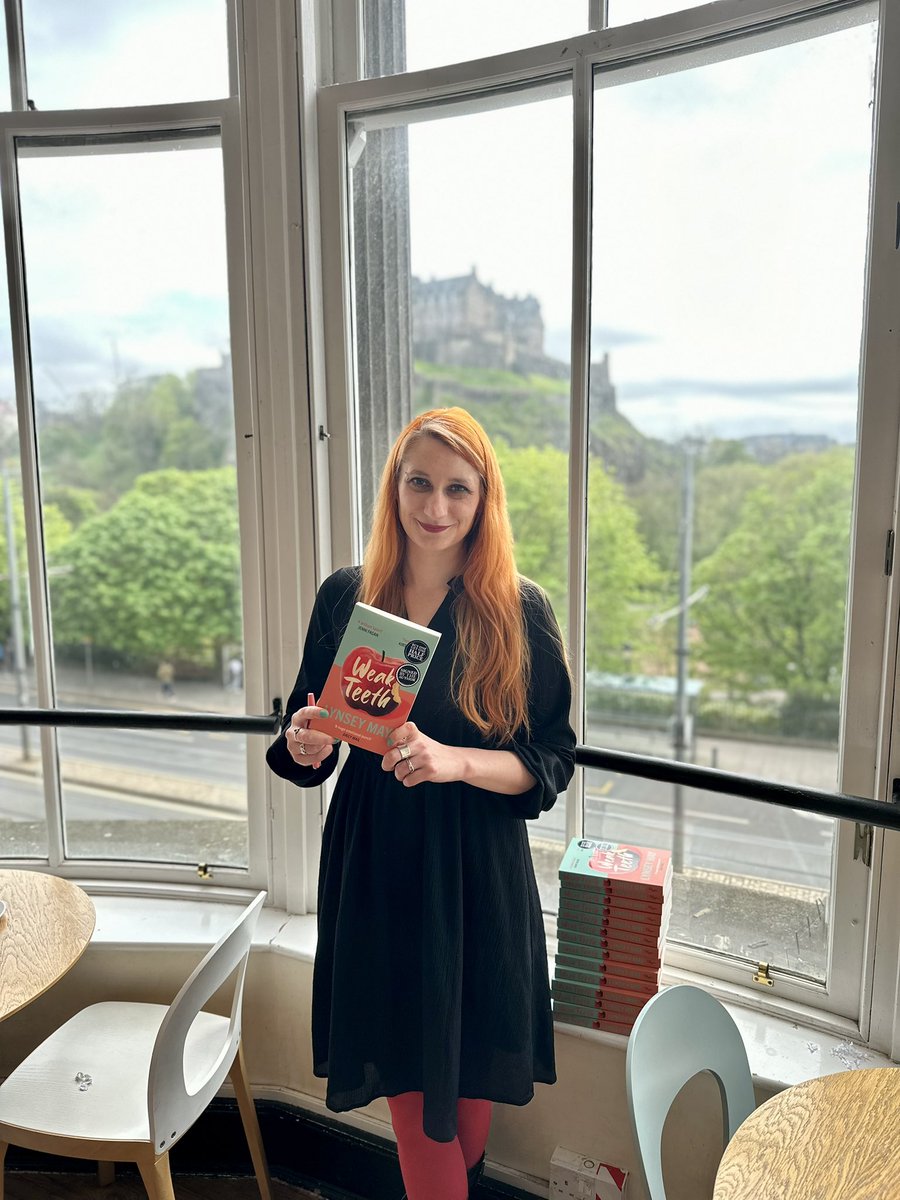 Thank you so much to the lovely @LynseyMay for signing copies of Weak Teeth, our Scottish Book of the Month for May! ✍️ Pick up a signed copy this week! 🍎🦷 #Waterstones #booksofthemonth
