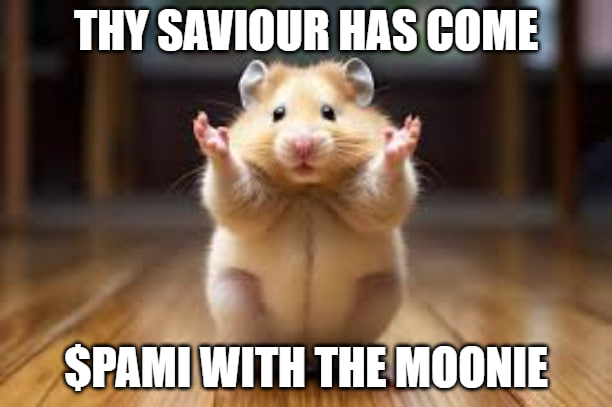 arcenitelol's tweet photo. @ioContract $PAMI THE HAMSTER THAT MOONS https://t.co/kJPwNyAfaz