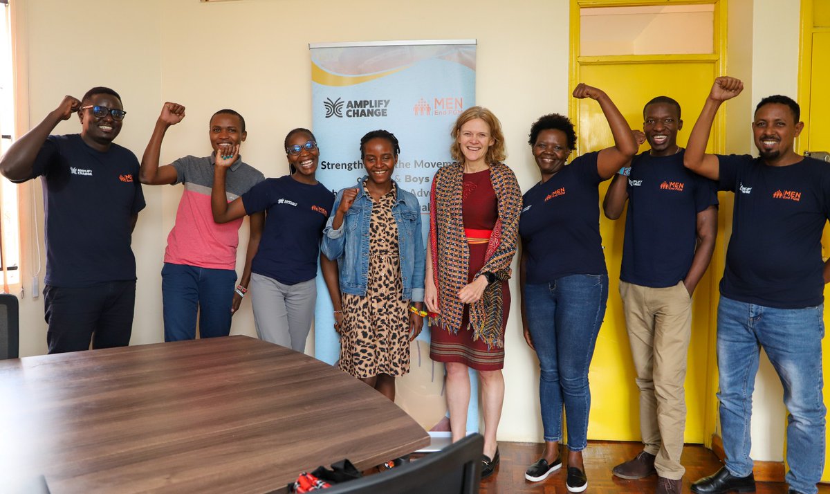 This morning @MenEndFGM had an opportunity to host a team from @amplifyfund led by their CEO @grethepetersen who paid us a courtesy call. Among issues discussed was our initiative on 'Strengthening the movement of Men and Boys actively advocating for #GenderEquality' #MenEndFGM