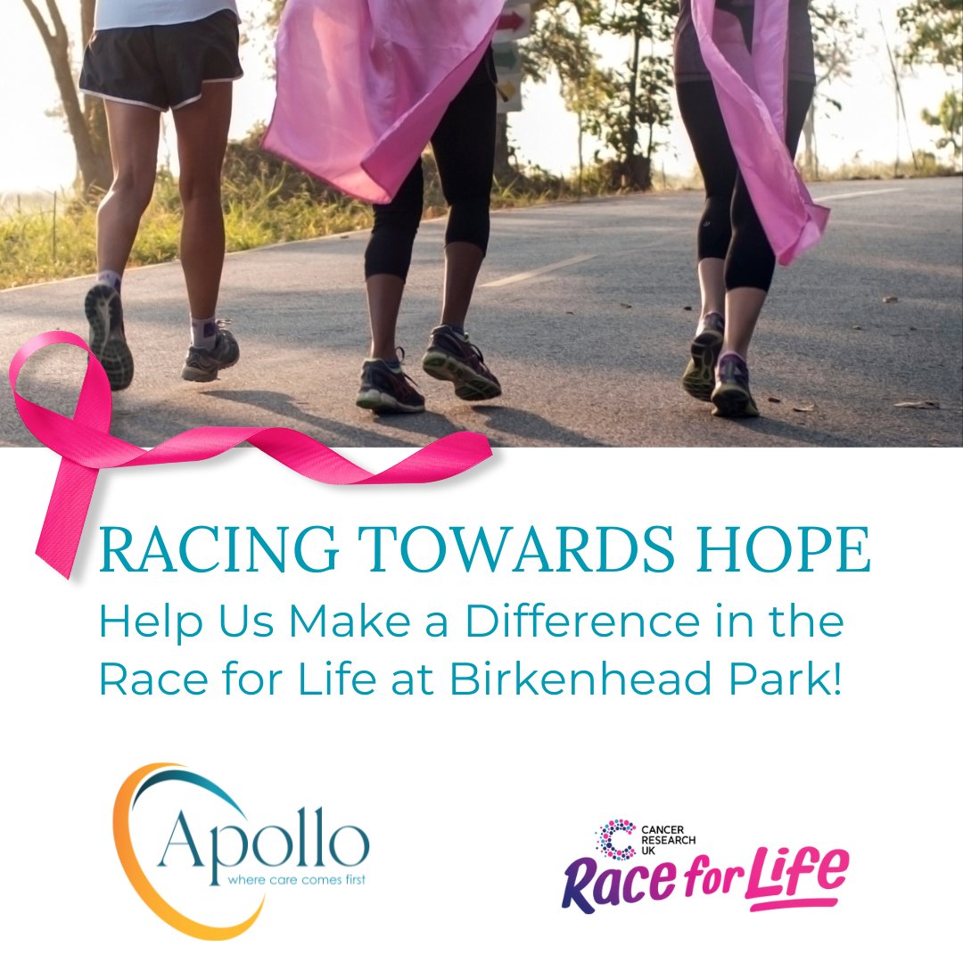 On May 19th, our dedicated team will hit the track in Birkenhead for the Race for Life, organised by Cancer Research UK. 

Support our cause by visiting our fundraising page: fundraise.cancerresearchuk.org/team/apollo-ca… 

#RaceForLife #ApolloCare #CancerResearchUK