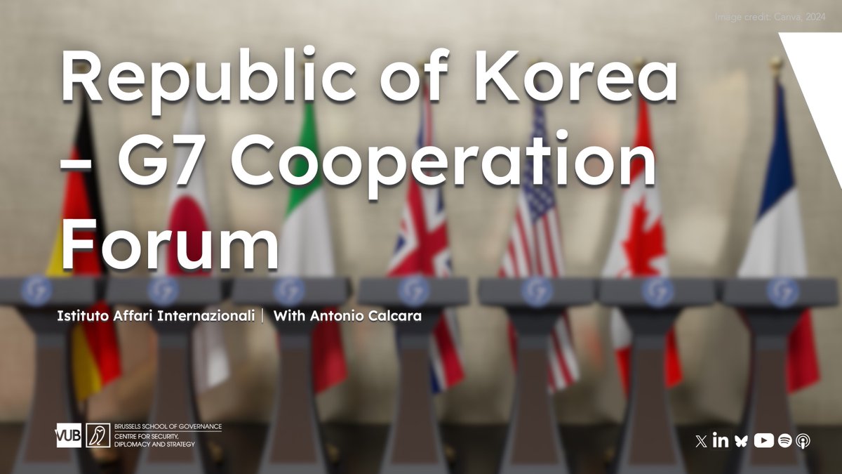 Today, @AntonioCalcara spoke at a @IAIonline event on the Republic of Korea and the #G7. Supported by the @KoreaFoundation, Antonio spoke about science and technology cooperation. More info🔸 iai.it/it/eventi/dire…