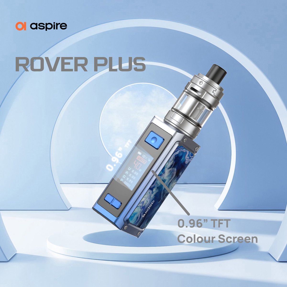 aspirecigs's tweet photo. Rover Plus enhances your v@ping jouney with 0.96'' TFT Colour Screen, offering real-time insights and 33 brightness display levels, ensuring optional visibility in any setting.

#aspirecigs #alwaysaspire #RoverPlus #aspireRoverplus
WARNING: For only 21+ adults use only! https://t.co/78cx7UzUEf