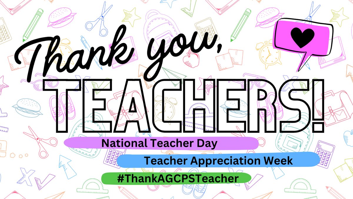We're celebrating National Teacher Day, and this week is Teacher Appreciation Week! Thank you, #TeamGCPS teachers, for your commitment to excellence, empathy, and equity in education. #ThankAGCPSTeacher today for all they have done to help students finish this year strong!
